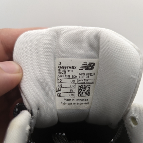 New Balance 997H CM997HBX New Prep Pack Black Team Red Size 10 - Picture 7 of 7